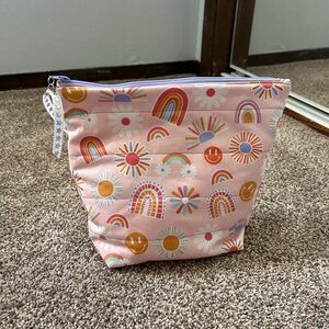 Pink Rainbow and Smiley Face Pouch
